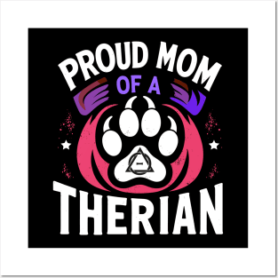 Proud Mom Of A Therian Furries Otherkin Nonhuman Fursona Posters and Art